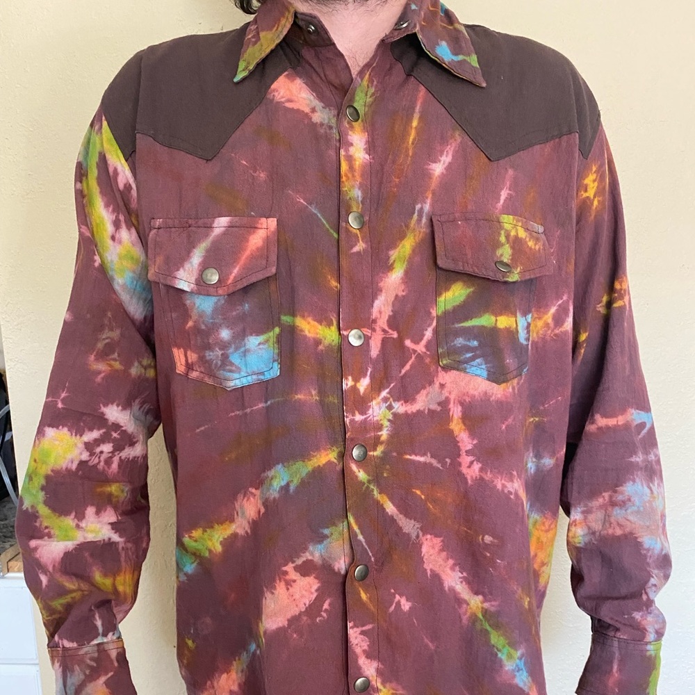 Tye Die Dress shirt Jaxli Large